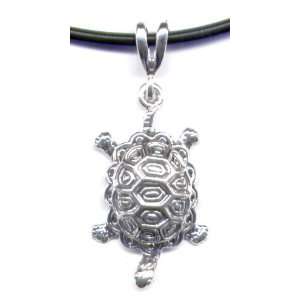  18 Black Turtle Necklace Sterling Silver Jewelry Gift 