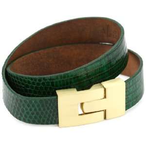    Leighelena Jigsaw Jade Lizard Wrap Cuff Bracelet Jewelry