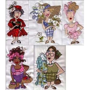  Busy Ladies by Loralie Designs Embroidery Designs on CD 
