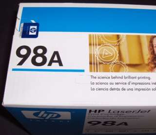 HP 98A Black LaserJet Toner Cartridge (92298A)  