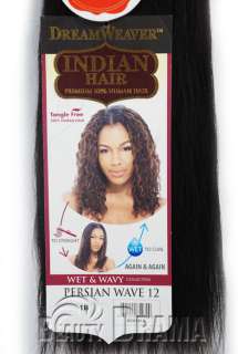   MODEL Indian Hair Persian Wave 12 Wet & Wavy Human Hair Weave  