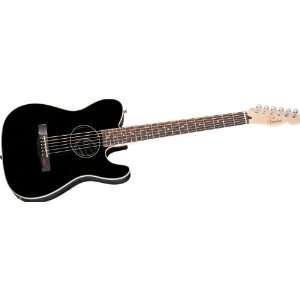  Fender Standard Telecoustic Acoustic Electric Guitar Black 