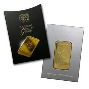  1 oz Holy Land Mint Dove of Peace Gold Bar (In Assay 