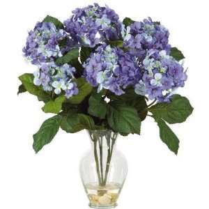   Hydrangea Silk Flower Arrangement   Blue 1082 BL: Kitchen & Dining