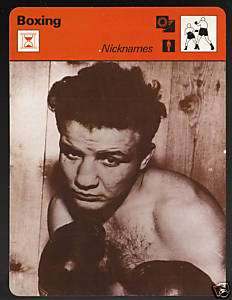JAKE LAMOTTA 1977 Boxing Raging Bull SPORTSCASTER CARD  