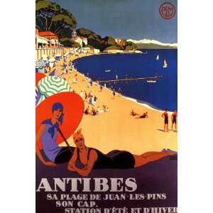  ANTIBES JUAN LES PINS BEACHES TRAVEL FRANCE FRENCH VINTAGE 