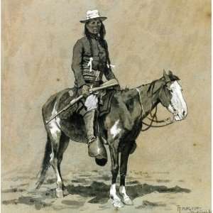  Hand Made Oil Reproduction   Frederic Remington   24 x 24 