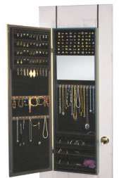 Jewelry armoire organizer door or wall mount cabinet  