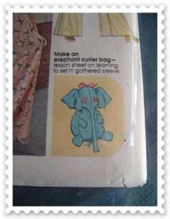 Vintage 70s Maxi Dress Smock Top Elephant Bag Pattern  