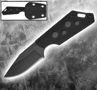 Combat Neck Knife with Sheath Full Tang Steel Necklace Knives  