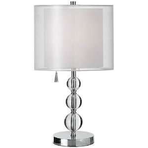 Dainolite DT400 PC WH 1 Light Table Lamp in Polished Chrome with White 