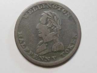 1814 Wellington Half Penny Token. Canada. WE 8A2  