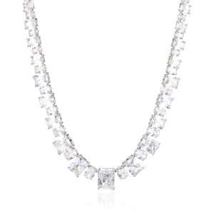  CZ by Kenneth Jay Lane Clear Oval Eternity Necklace 