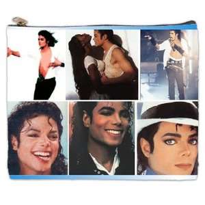  Michael Jackson Collectible Photo Cosmetic Bag Extra Large Beauty