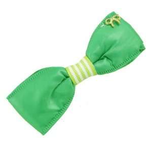  Green Nylon Sponge Headwear Hairpin Bow Bowknot Hair Clip 