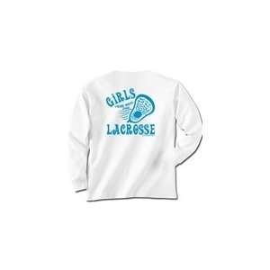 Girls Just Wanna Play Lacrosse Long Sleeve T Shirt   Adult   Shirts 