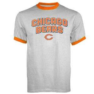  Reebok Chicago Bears Ash Double Arched Ringer T shirt 