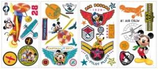 31 New MICKEY MOUSE PILOT CLUBHOUSE WALL DECALS Disney Stickers Boys 