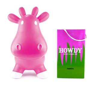  Trumpette Toddler Pink Inflatable Bouncy Rubber Cow Toy 