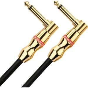  Monster Rock Instrument Cable   18 Inch   Angled 1/4 Inch 
