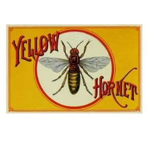  Yellow Hornet Brand Cigar Box Label Giclee Poster Print 