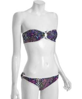 Brette Sandler Swimwear gypsy violet pebble print Alexa bandeau 
