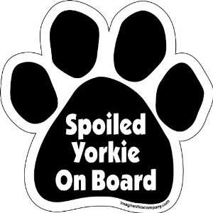  Imagine This Paw Car Magnet, Spoiled Yorkie on Board, 5 1 