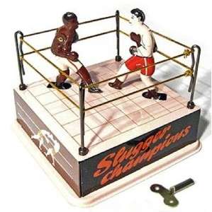 Boxing Ring Classic Tin Wind Up 1920 remake Retro Toy Christmas Gift 
