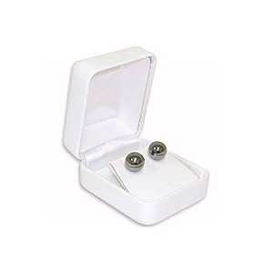  Earring Box Faux Leather White Jewelry