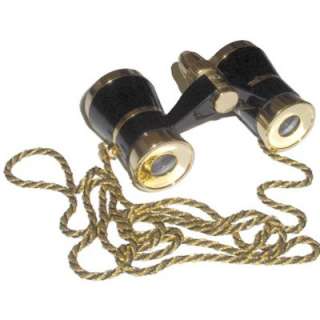 Black Opera Glasses with Gold Trim & Necklace Chain 884667846368 