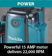 rp1800 features power powerful 15 amp motor delivers 22000 rpm for 