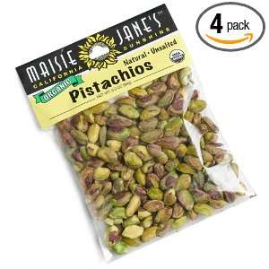   Organic Natural, Unsalted Pisachios, 3.5 Ounce Packages (Pack of 4