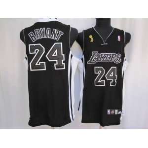  Los Angeles Lakers Kobe Bryant Black/Grey Jersey Size 52 