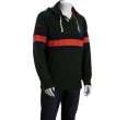 POLO Ralph Lauren classic wine stripe cotton hooded rugby shirt 