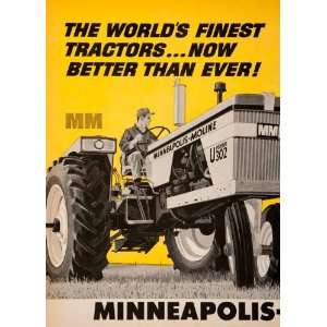 1964 Ad Minneapolis Moline Farming Equipment Machinery Agriculture 