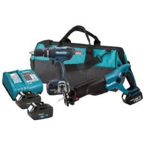   Makita 18V Cordless LXT Lithium Ion 2 Piece Combo Kit LXT224 R Home