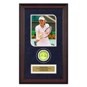 Martina Hingis French Open Framed Autographed Tennis Ball 