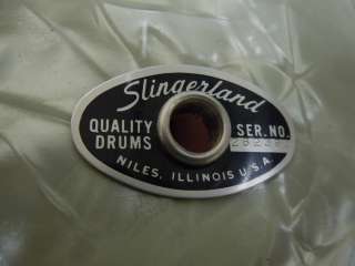 Vintage 5 Piece Slingerland Drum Set Kit WMP Pearl White Hi Hat Stand 