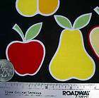 alexander henry apples pears brown red fabric yd expedited shipping