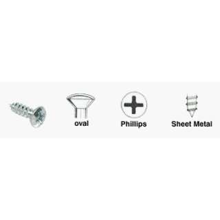   x3/4 Oval Head Phillips Tapping Sheet Metal Screws