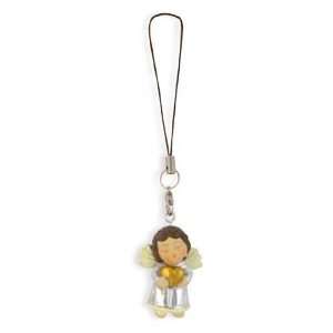 Bagutta Ladies Mobile Phone Charm in Ivory and White Steel/Silver 
