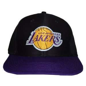  NBA Retro Los Angeles Lakers Snapback Hat Cap   Black 