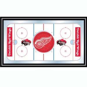  NHL Detroit Redwings Framed Hockey Rink Mirror 