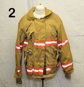   USED FIREMAN FIREFIGHTER JACKET COAT SIZE 46 X 34 BY QUEST  