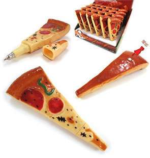 Slice Of Pizza Toy Novelty Pen & Refrigerator Magnet  