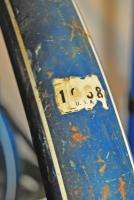 Vintage 1962 Schwinn Womens balloon tire bicycle frame Hollywood blue 