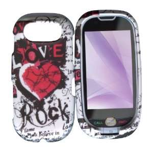 Love and Rock Pantech Ease P2020 Hard Snap on Rubberized Touch Phone 