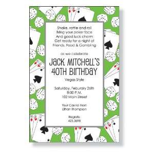  Dice & Cards Party Invitations Toys & Games