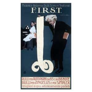  First Player Piano Rolls Giclee Poster Print, 32x44