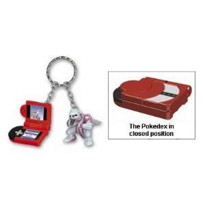  Pokemon Keychain with a mini ~1 Pokemon figure and a mini Pokedex 